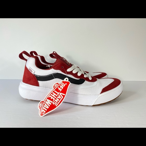 Vans UltraRange Rapidweld Red Dahlia White Shoes - Picture 2 of 5